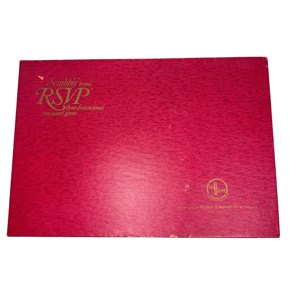 RSVP Three Dimensional Crossword Game‎ by Selchow & Righter 1973 Vintage
